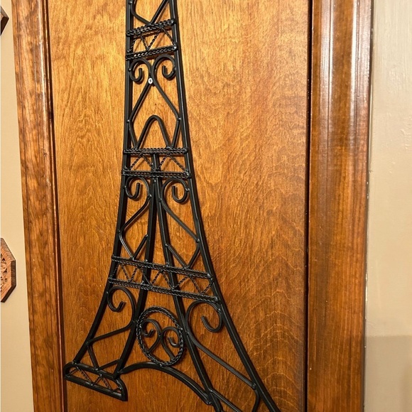 Paris Eiffel Tower - large wall decor - approx 30" tall - black wrought … - Picture 2 of 6